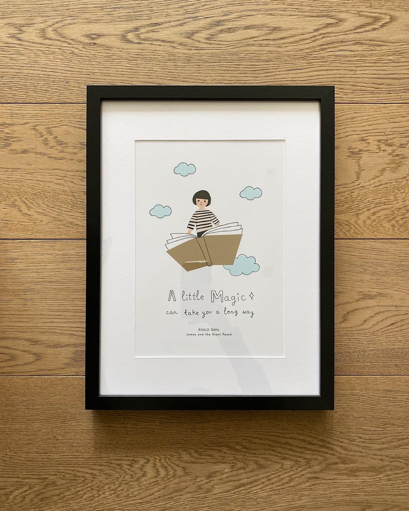 The Natty Roald Dahl Kids Book Quote Illustration Poster