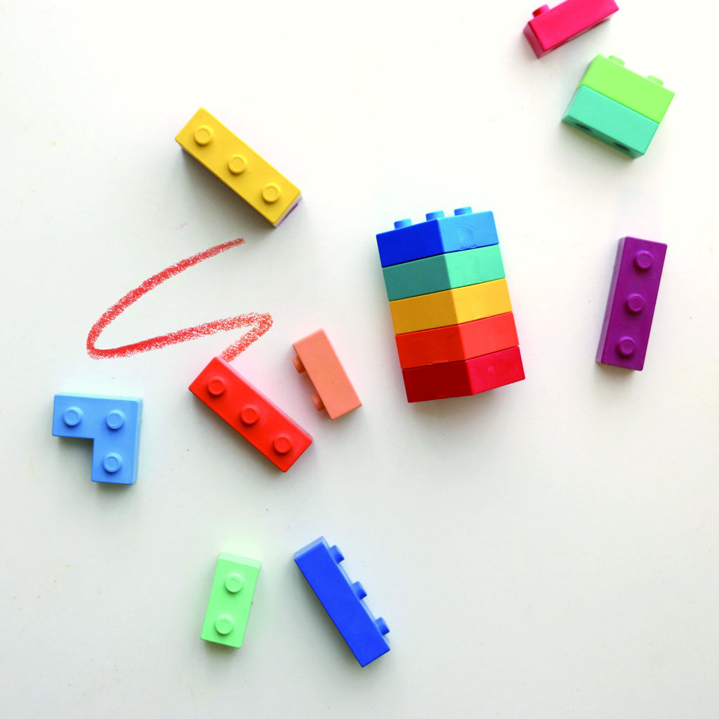 Children's Crayons Lego Shaped