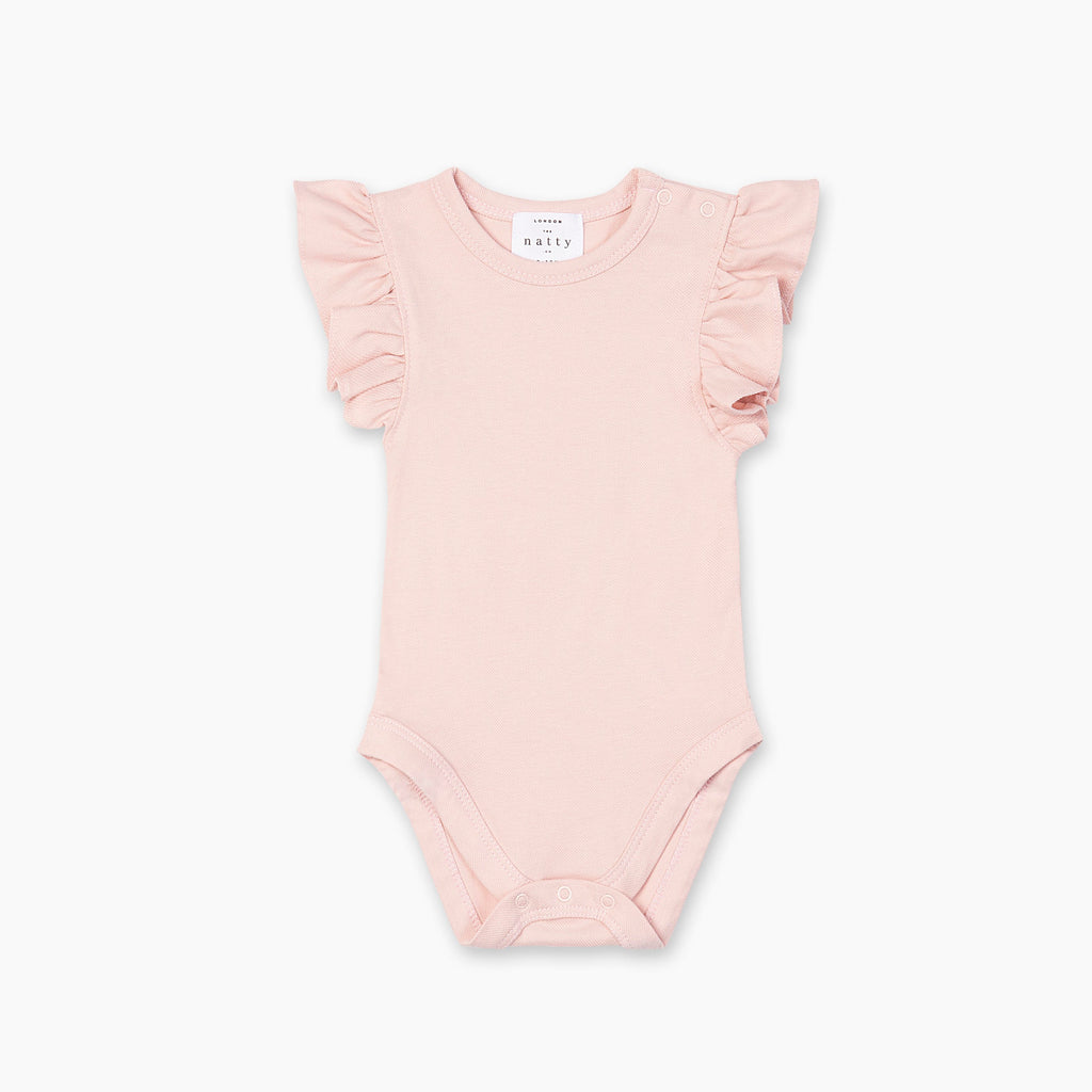 The Natty Pink Frill-Sleeved Bodysuit