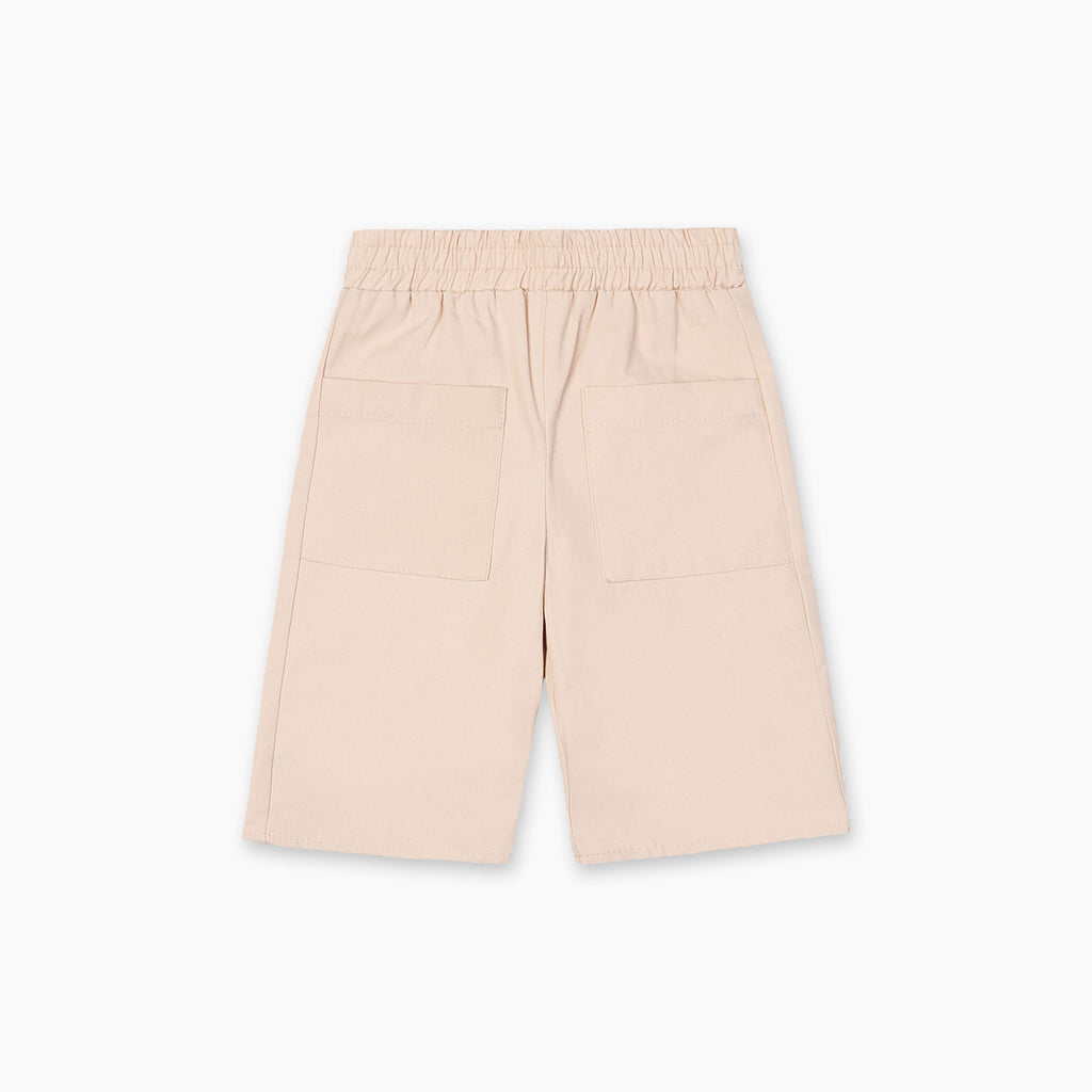 The Natty Shorts with Oversized Pockets - Beige