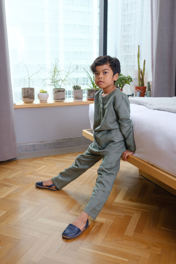 The Natty Arif Baju Melayu in Green