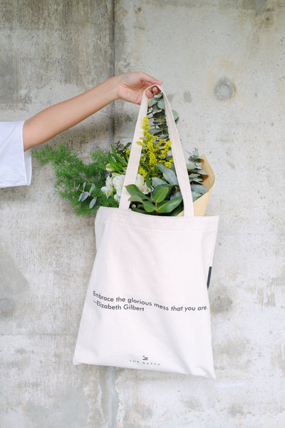 Elizabeth Gilbert Quote Tote Bag