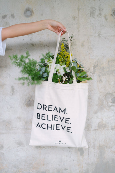 Dream Believe Achieve Tote Bag