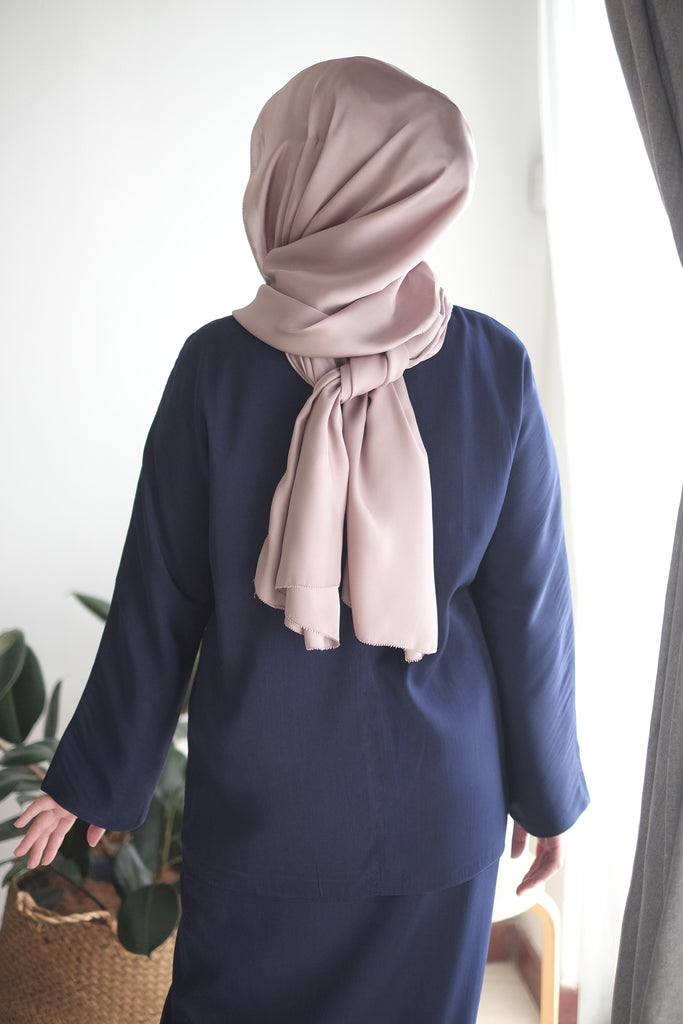 The Natty Navy Blue Alia Buttoned-Up Kebaya