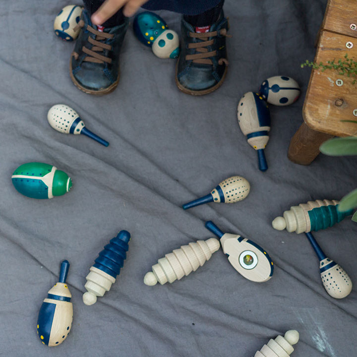 Kids Rolling Marble Wood Toy