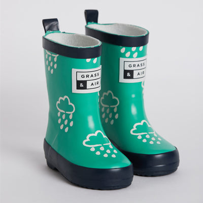 GRASS & AIR Colour-Revealing Wellies - Green