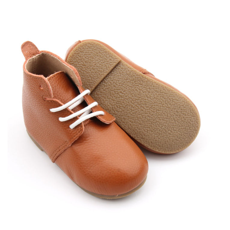 BABYBOO ANKLE BOOTS (RIGID SOLES) - BROWN