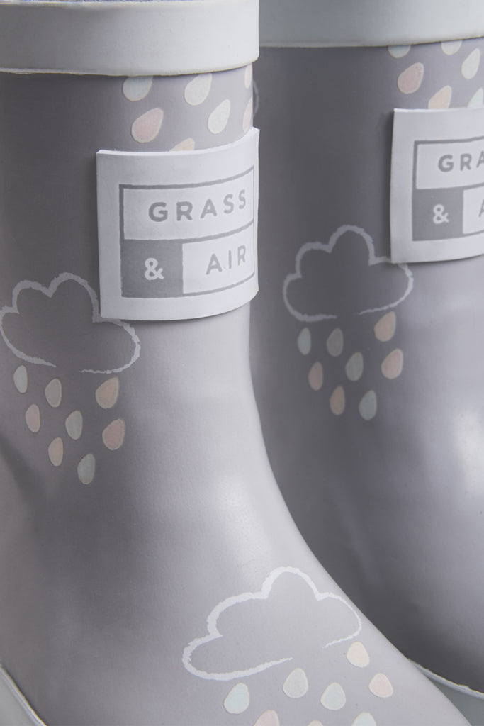 Children's Light Grey Wellies 
