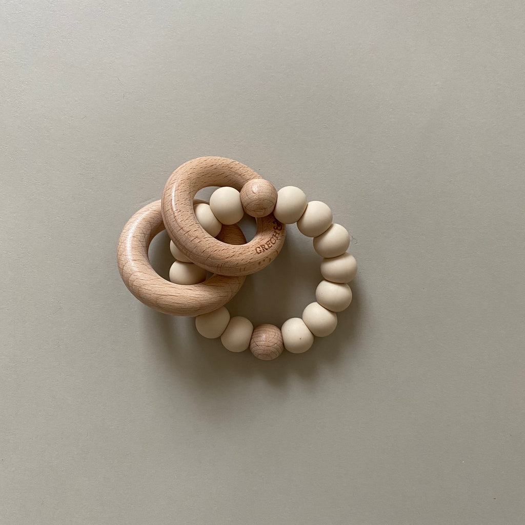 Teething ring and rattle